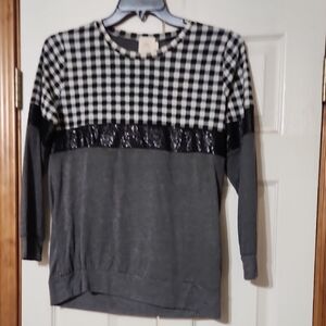 Stylish Black and Gray Women's Top